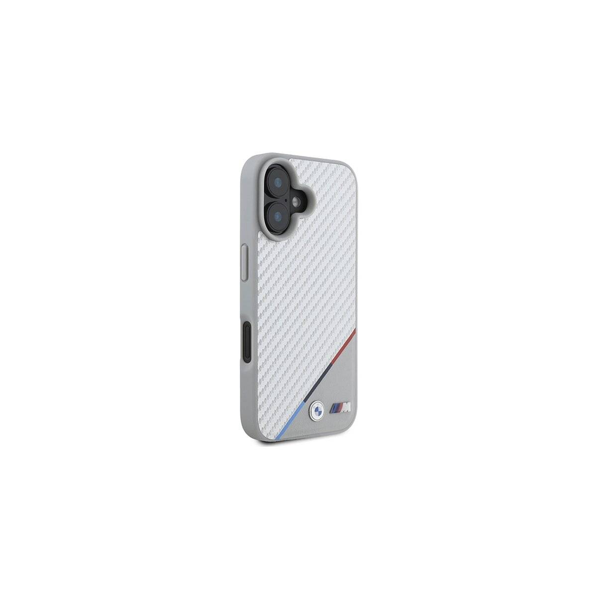 BMW M Carbon Tricolor Line MagSafe Hülle iPhone 16 – grau