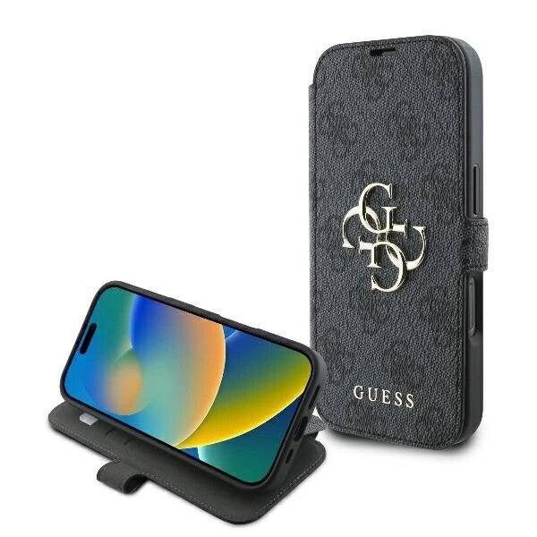 Guess 4G Metal Logo Hülle iPhone 16 Pro – Schwarz