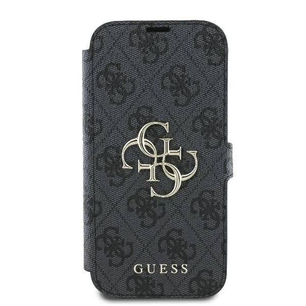 Guess 4G Metal Logo Hülle iPhone 16 Pro – Schwarz