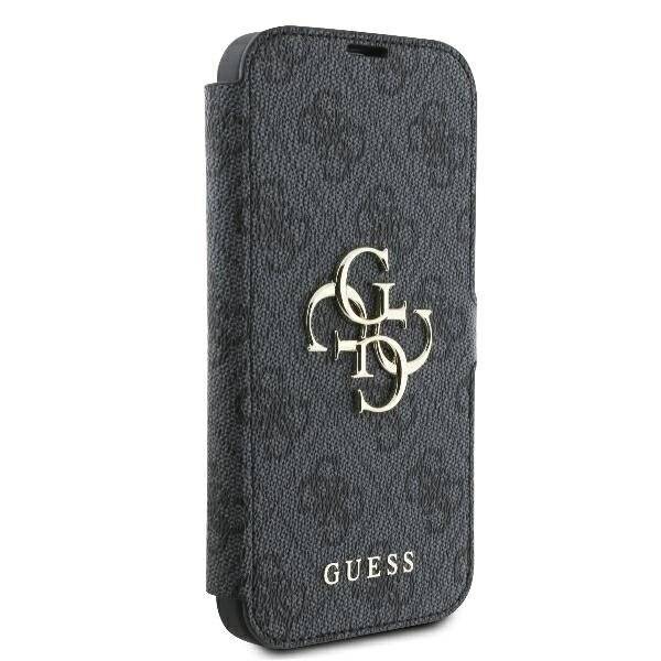 Guess 4G Metal Logo Hülle iPhone 16 Pro – Schwarz