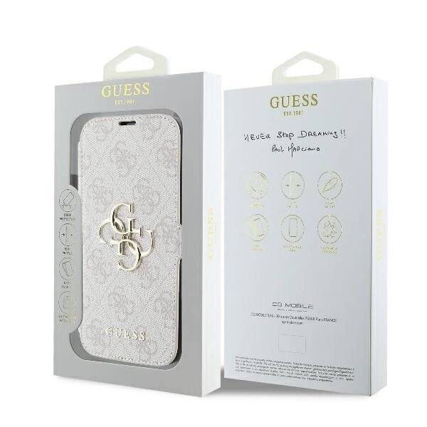 Guess 4G Metal Logo Hülle iPhone 16 Plus – Rosa