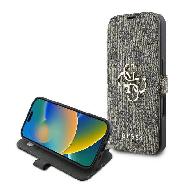 Guess 4G Metal Logo Hülle iPhone 16 – braun