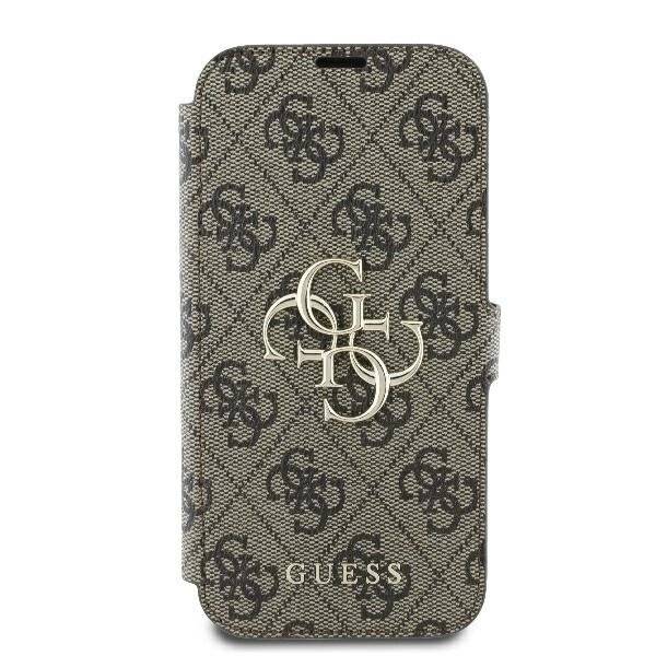 Guess 4G Metal Logo Hülle iPhone 16 – braun