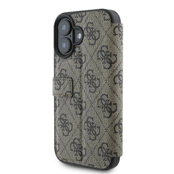 Guess 4G Metal Logo Hülle iPhone 16 – braun