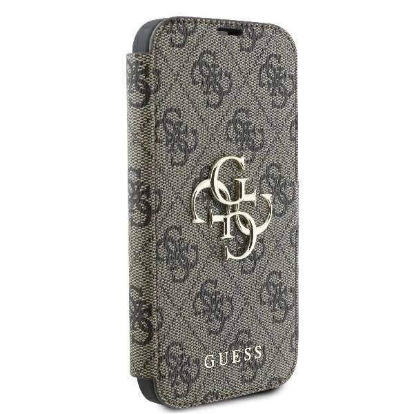 Guess 4G Metal Logo Hülle iPhone 16 – braun