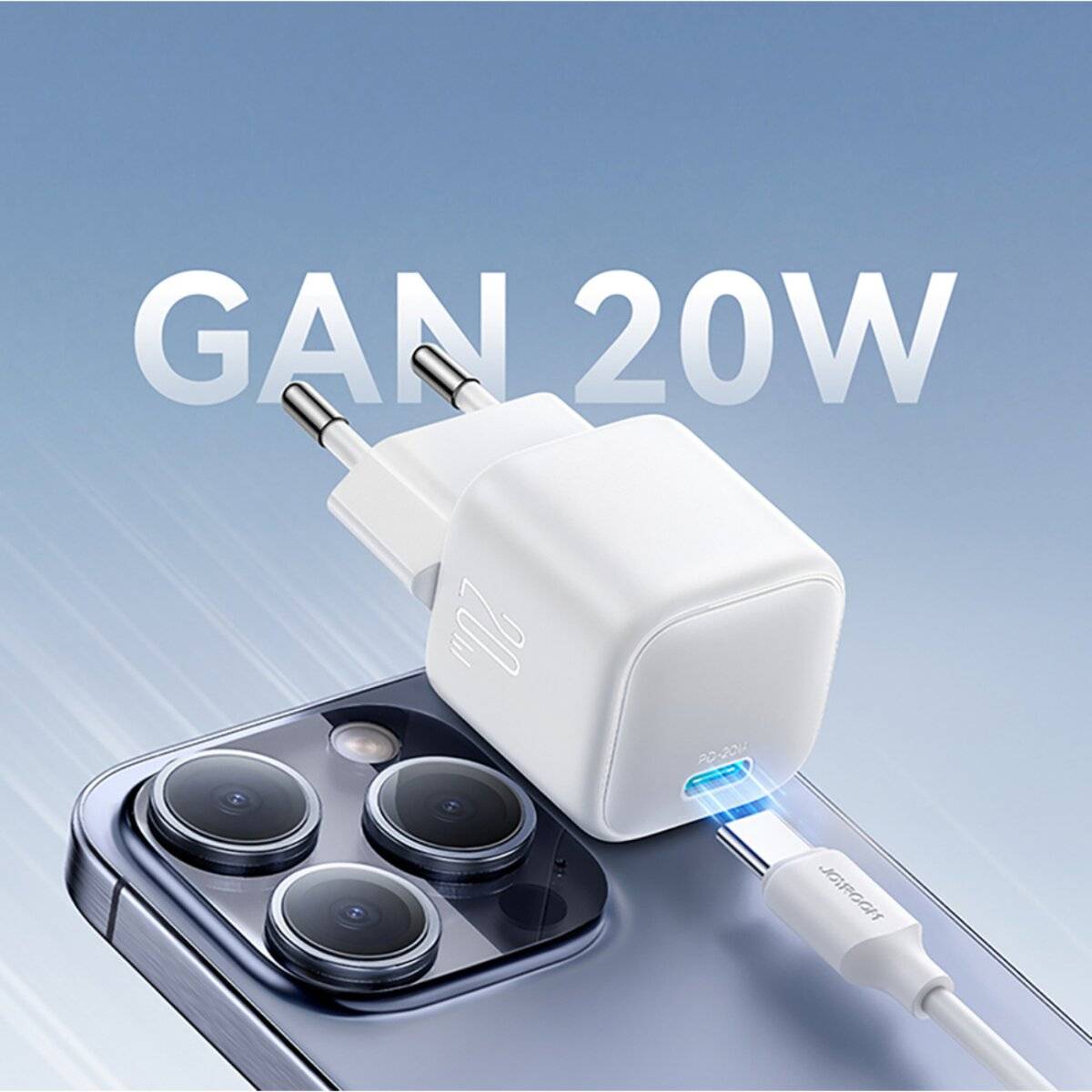 Joyroom JR-TCG08 GaN 20W Power Delivery Wandladegerät – Weiß