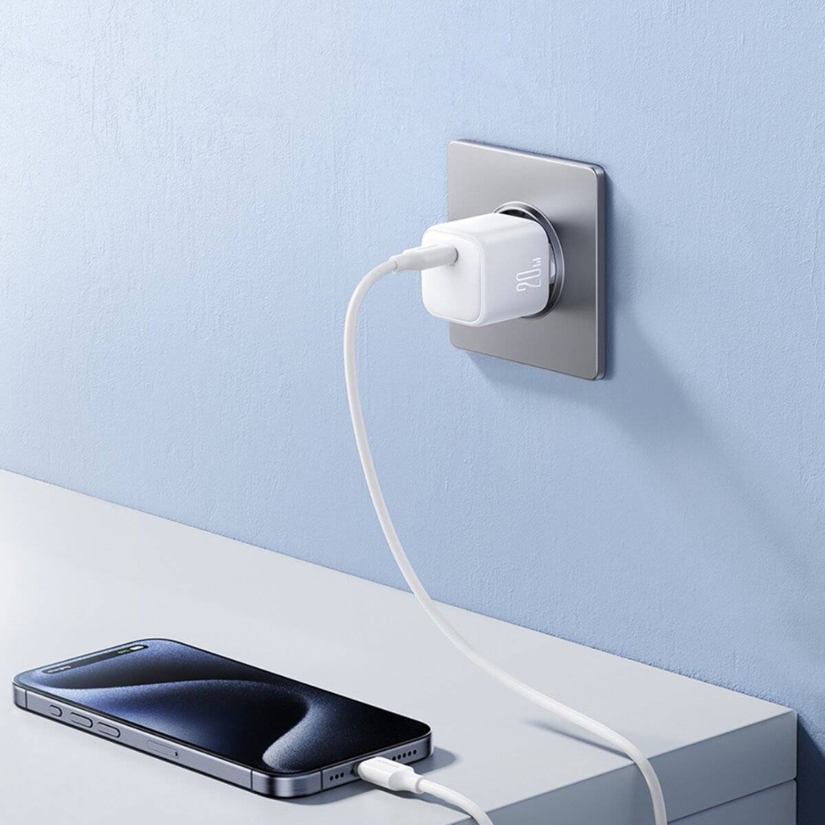 Joyroom JR-TCG08 GaN 20W Power Delivery Wandladegerät – Weiß