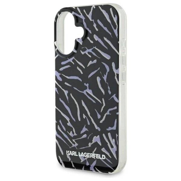 Karl Lagerfeld Zebra Kordelhülle iPhone 16 Plus – Lila
