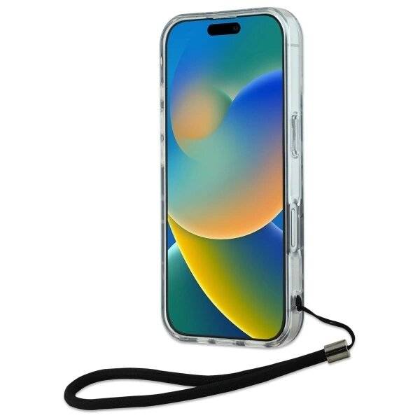 Karl Lagerfeld Zebra Kordelhülle iPhone 16 Plus – Lila