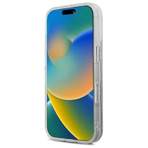 Karl Lagerfeld Liquid Glitter Karl&Choupette Head Magsafe Hülle iPhone 16 – transparent