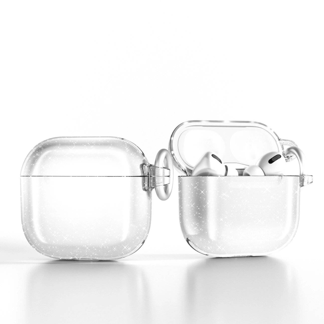 Glitzerhülle AirPods 4 – transparent