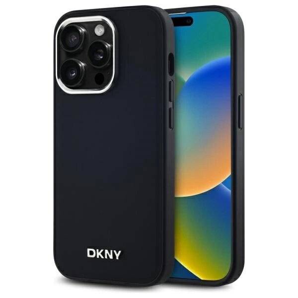 DKNY Plain Logo MagSafe Hülle iPhone 14 Pro – Schwarz