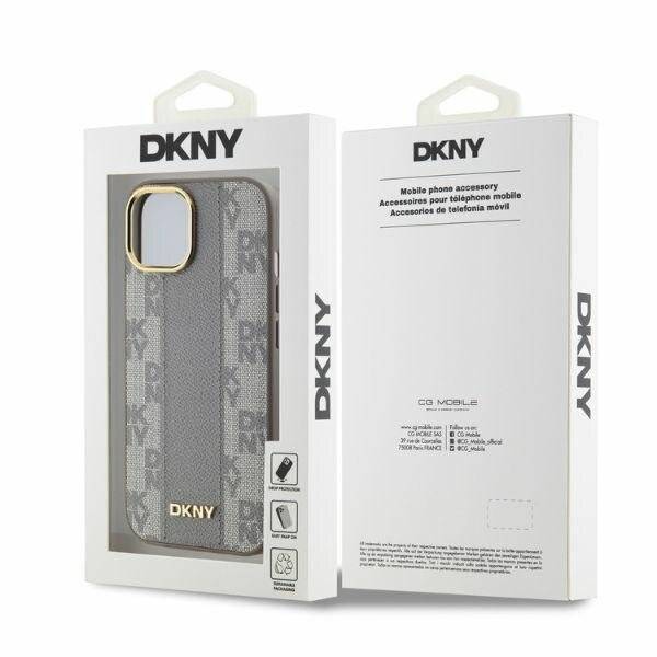 Verpackung einer mobilen Handyhülle der Marke „DKNY