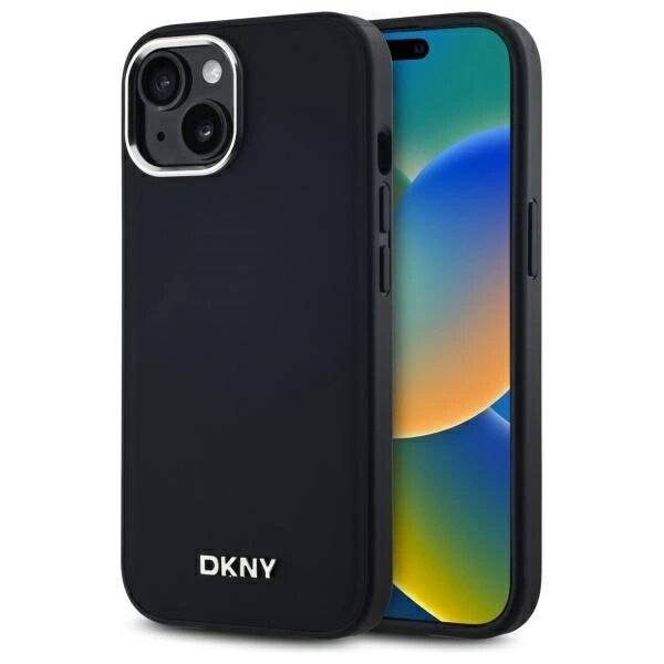 DKNY Plain Logo MagSafe Hülle iPhone 14 – Schwarz