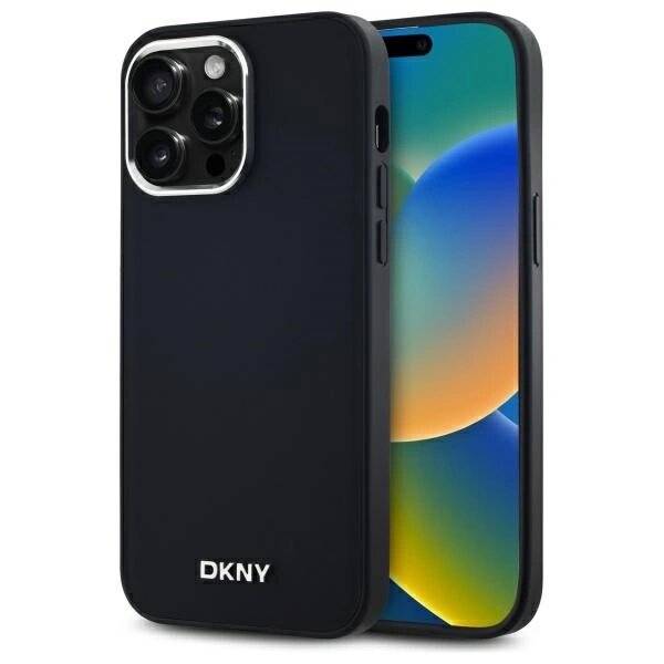 DKNY Plain Logo MagSafe Hülle iPhone 14 Pro Max – Schwarz