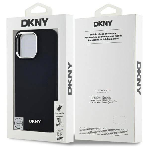 DKNY Plain Logo MagSafe Hülle iPhone 14 Pro Max – Schwarz