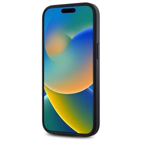 DKNY Plain Logo MagSafe Hülle iPhone 15 Plus – Schwarz