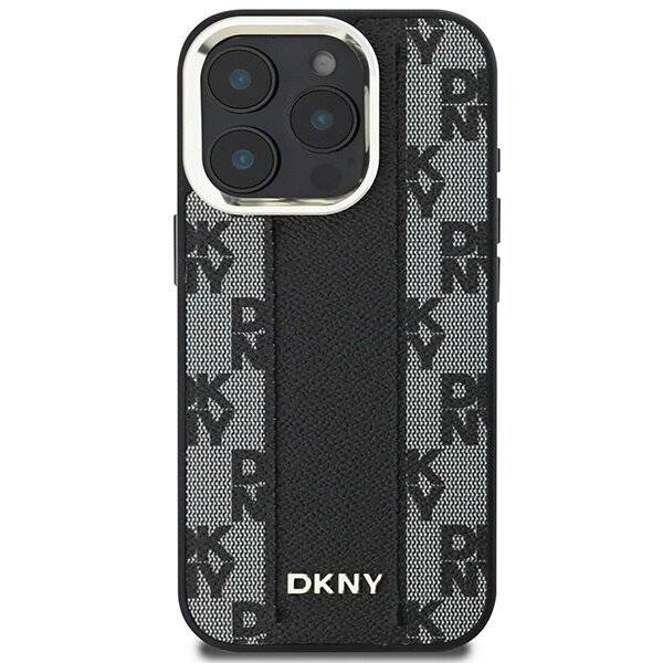 DKNY Checkered Pattern Magsafe Hülle iPhone 16 Pro – Schwarz