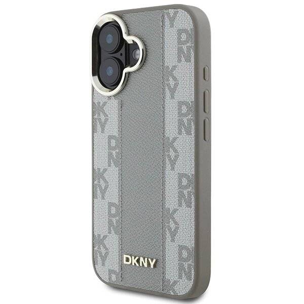 DKNY Checkered Pattern Magsafe-Hülle iPhone 16 – Beige