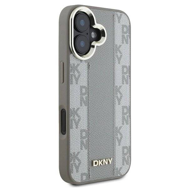 DKNY Checkered Pattern Magsafe-Hülle iPhone 16 – Beige