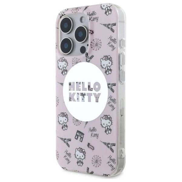 Hello Kitty IML All Over Paris Magsafe Hülle iPhone 16 Pro Max – Rosa