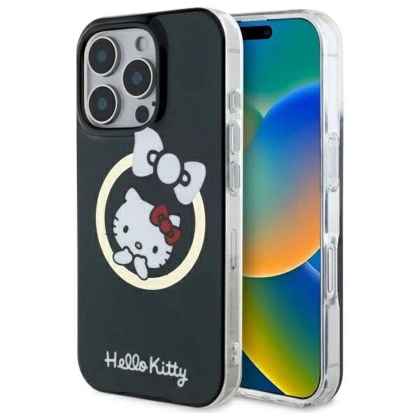 Hello Kitty IML Fun Bow Magsafe Hülle iPhone 16 Pro – Schwarz