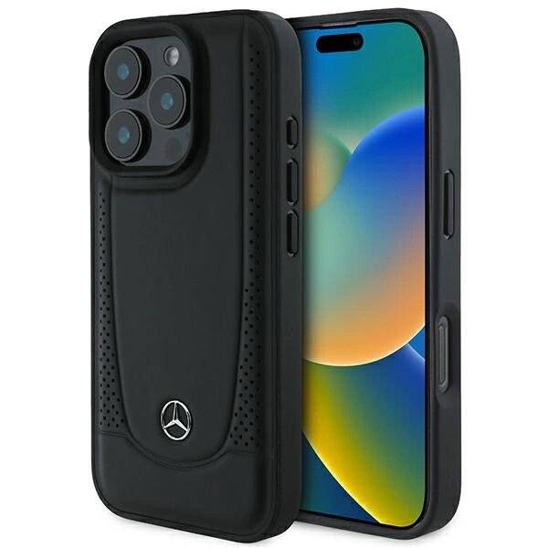 Mercedes Urban Lederhülle iPhone 16 Pro Max – Schwarz