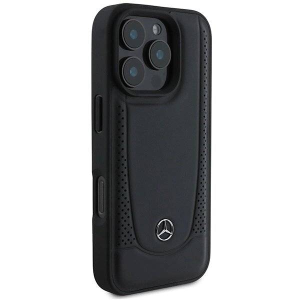 Mercedes Urban Lederhülle iPhone 16 Pro Max – Schwarz