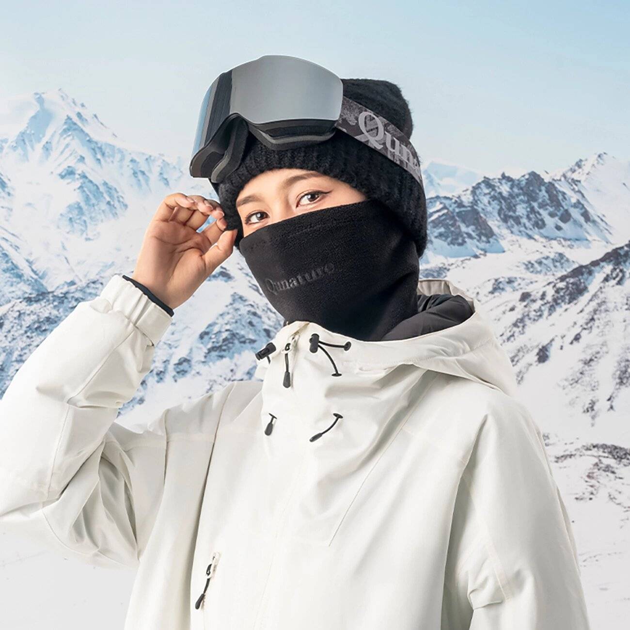 Qunature Oli Skischal, Größe M - Schwarz