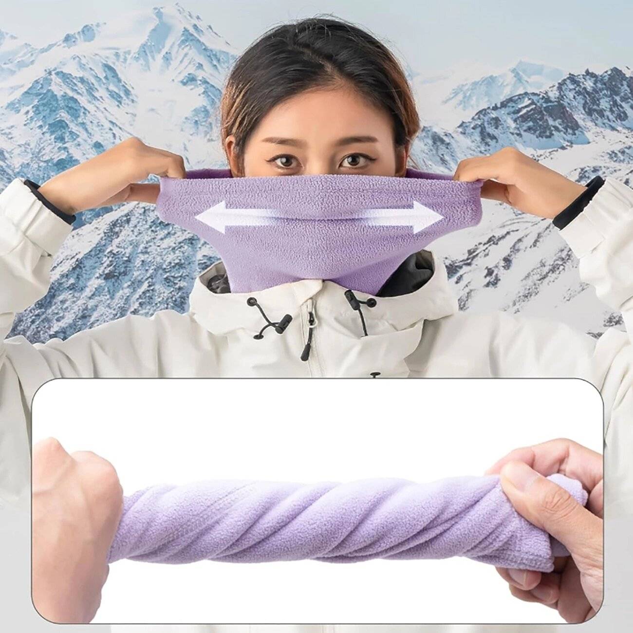 Qunature Oli Skischal, Größe M – Pink