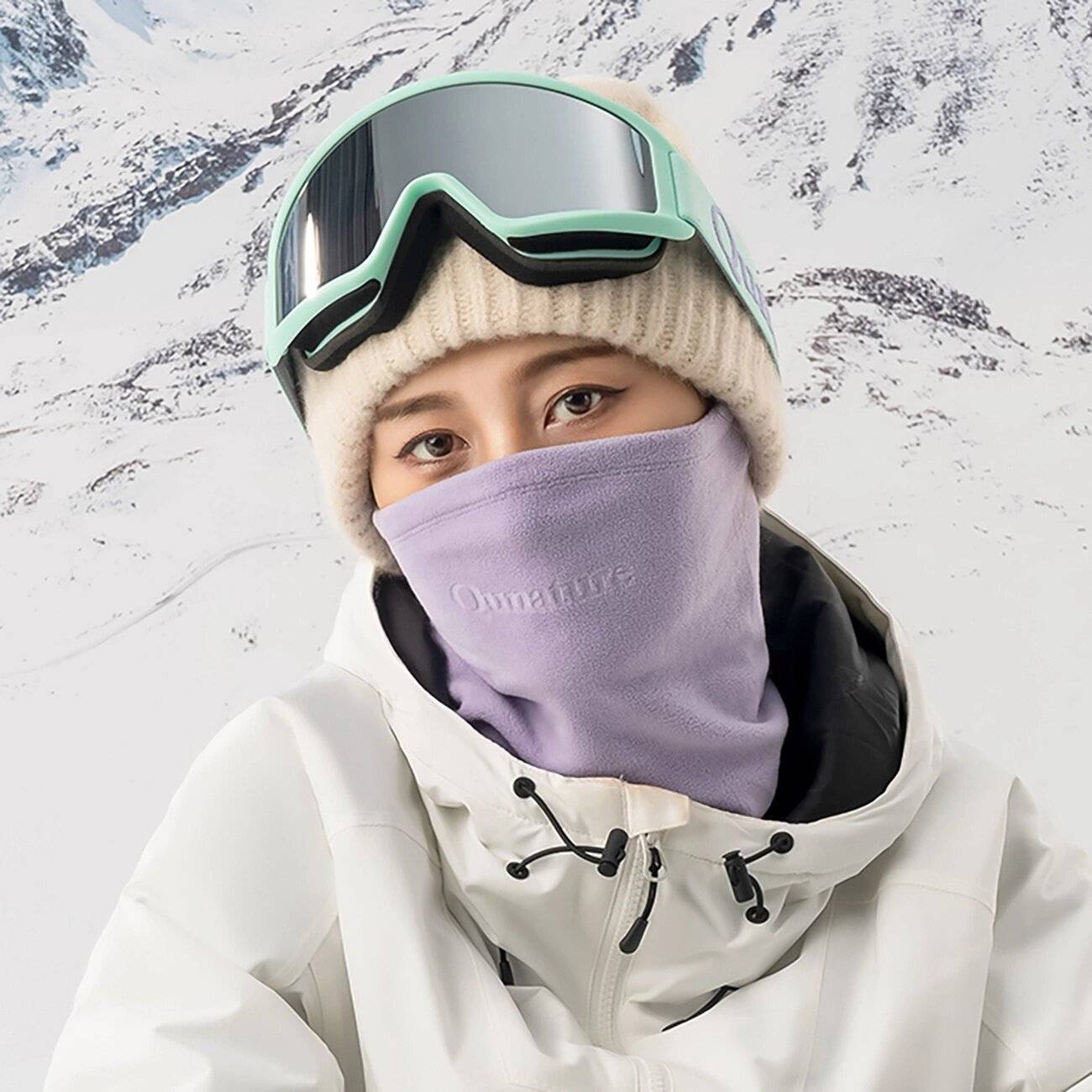 Qunature Oli Skischal, Größe M – Pink