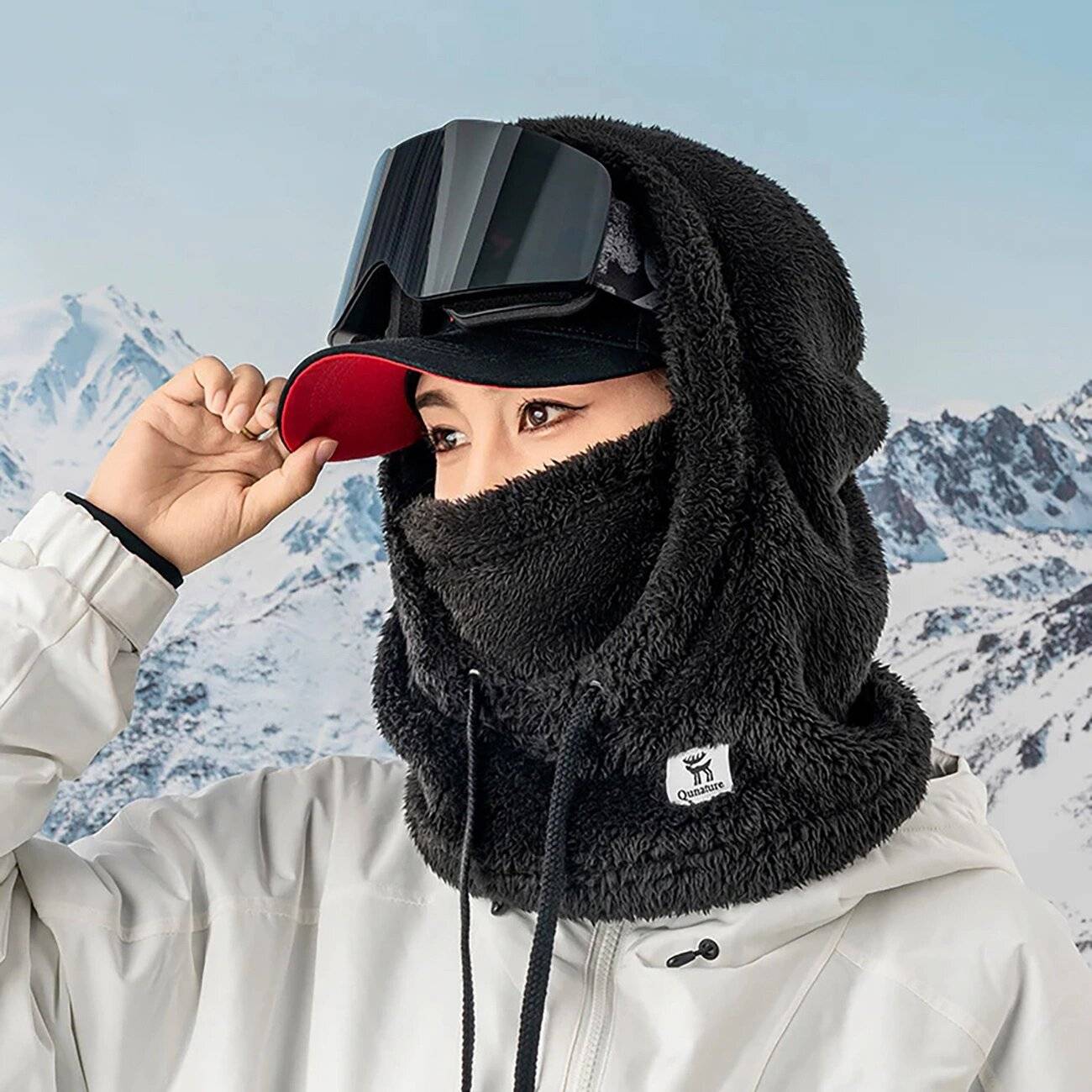 Qunature Arctic Velvet Ski-Sturmhaube Größe L - Schwarz