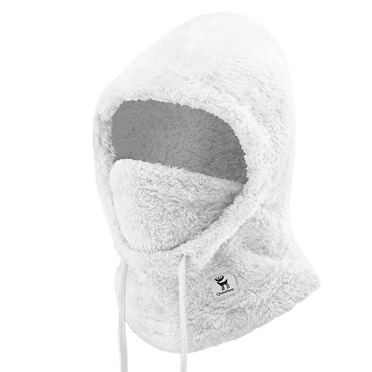 Qunature Arctic Velvet Ski-Sturmhaube Größe M – weiß