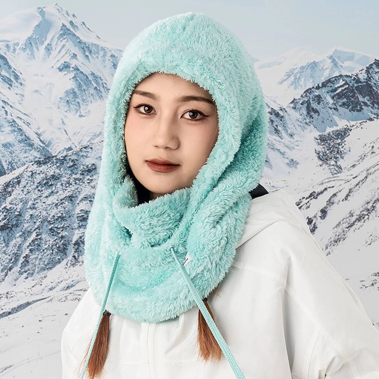 Qunature Arctic Velvet Ski-Sturmhaube Größe M – Minze