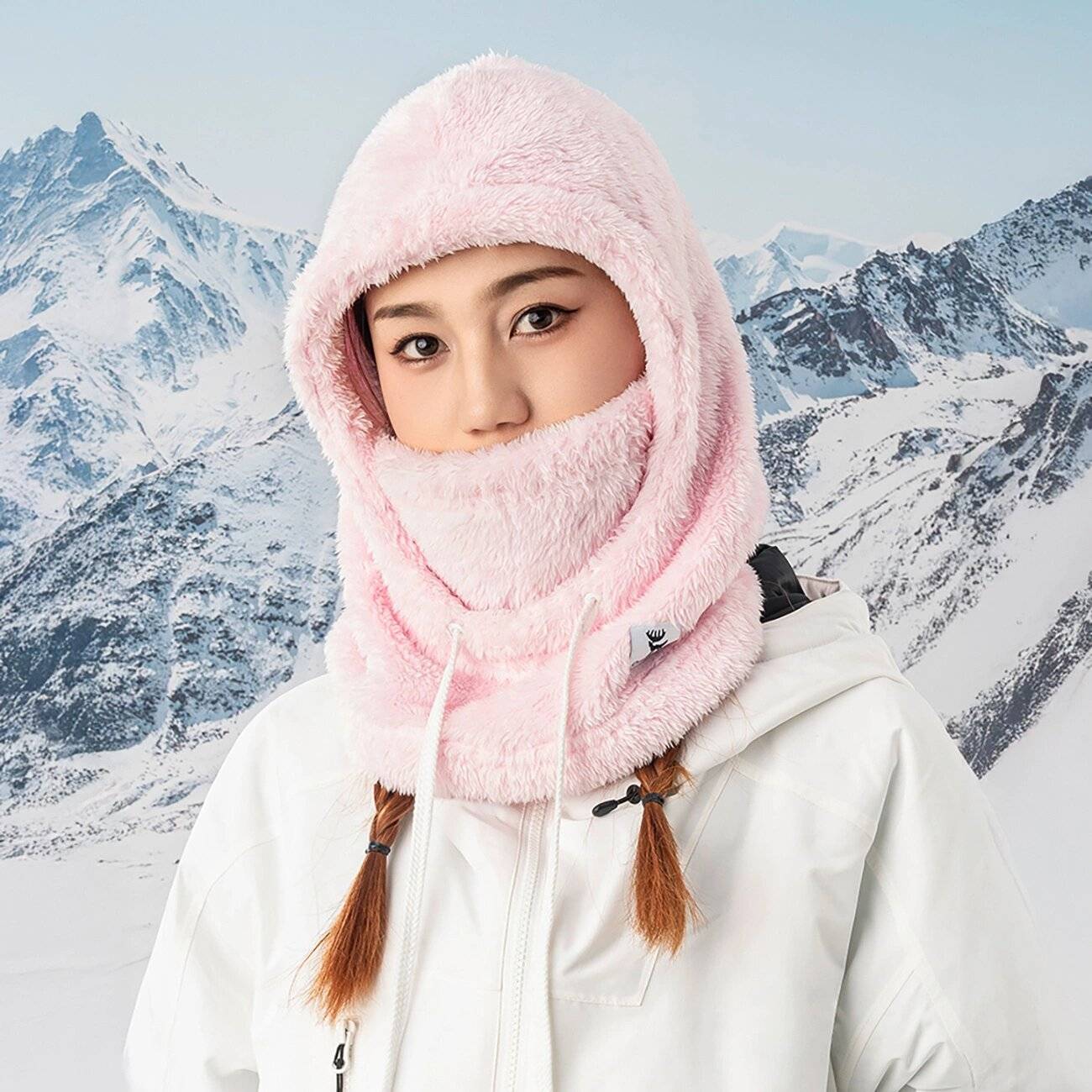 Qunature Arctic Velvet Ski-Sturmhaube Größe M – Pink