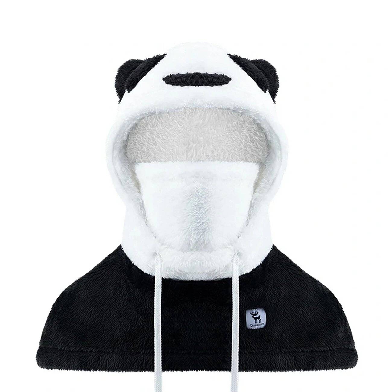 Qunature Panda Ski-Sturmhaube Kinder/Erwachsene, Größe M – Schwarz/Weiß