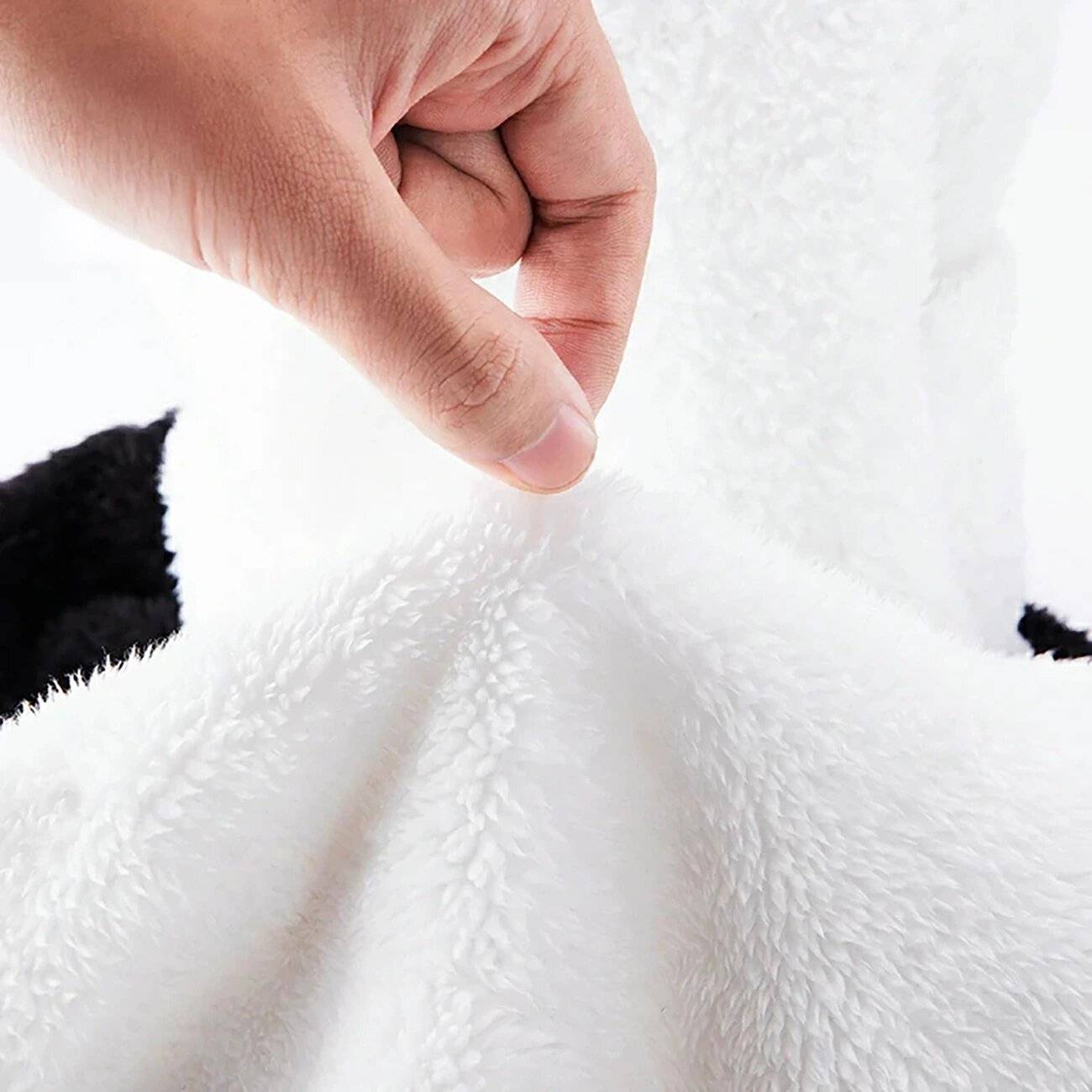 Qunature Panda Ski-Sturmhaube Kinder/Erwachsene, Größe M – Schwarz/Weiß