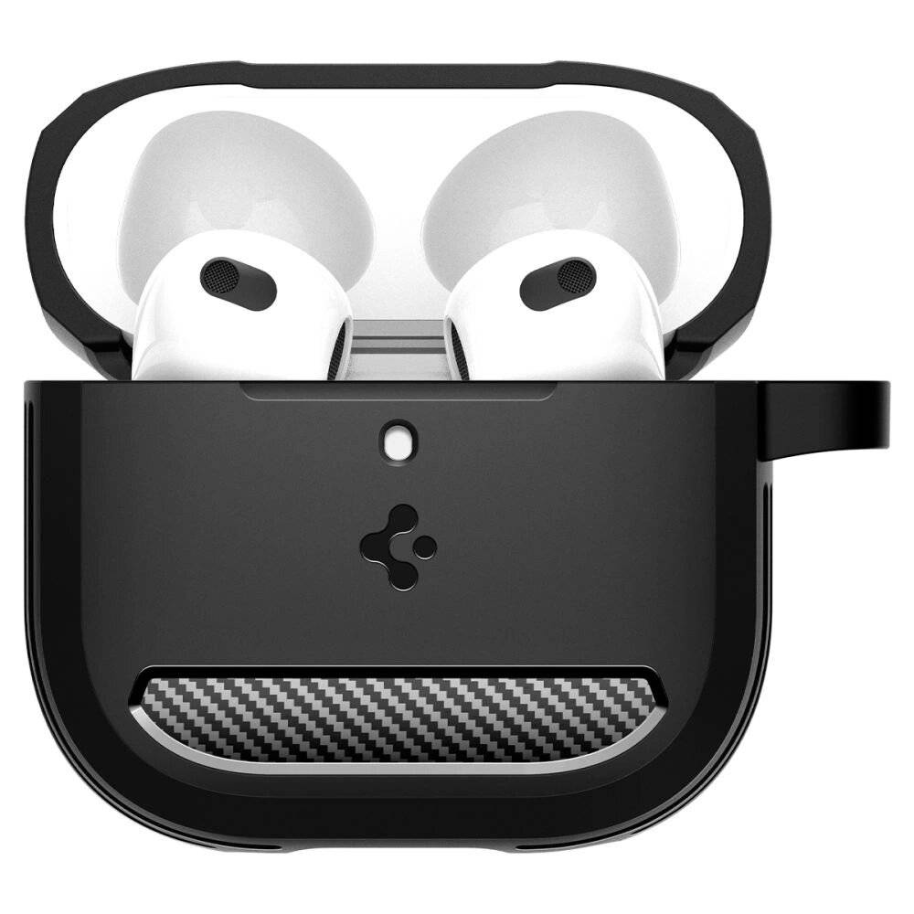 Spigen Rugged Armor Hülle AirPods 4 – Schwarz