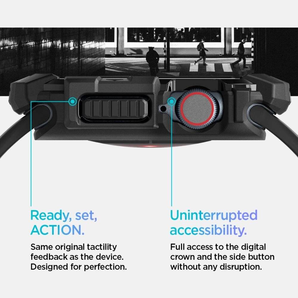 Spigen Rugged Armor Hülle Apple Watch 10 42 mm – Schwarz