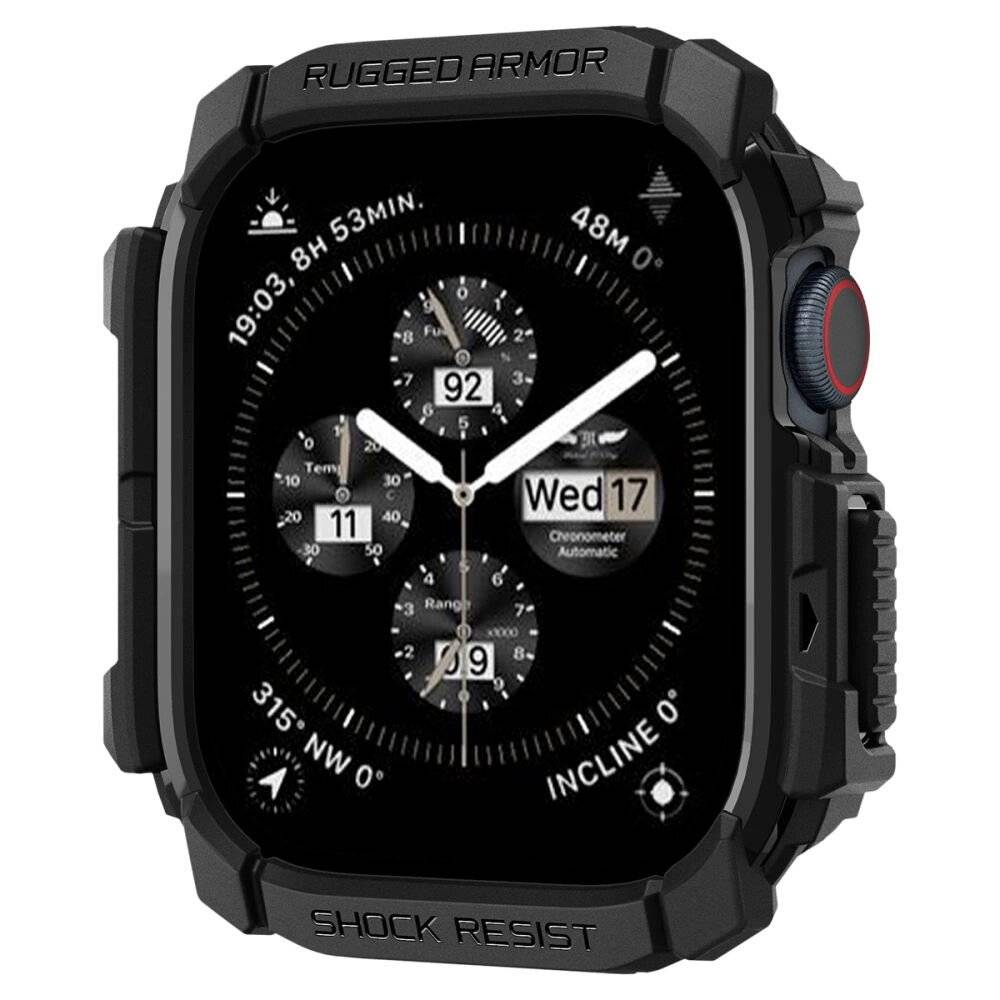Spigen Rugged Armor Hülle Apple Watch 10 42 mm – Schwarz