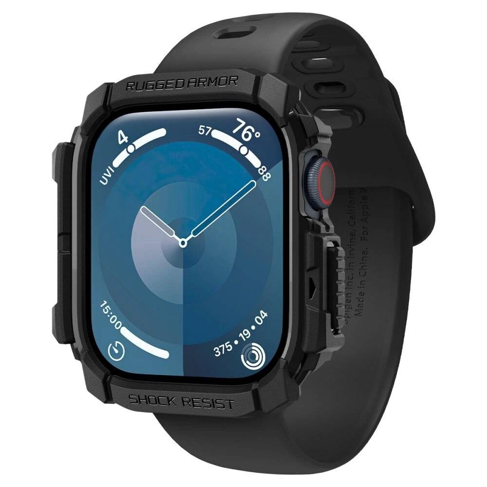 Spigen Rugged Armor Hülle Apple Watch 10 46 mm – Schwarz
