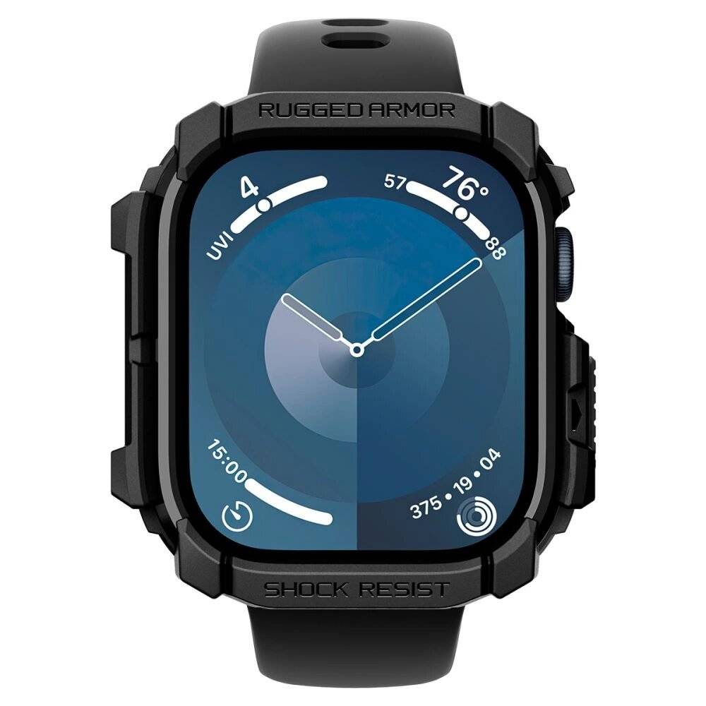 Spigen Rugged Armor Hülle Apple Watch 10 42 mm – Schwarz