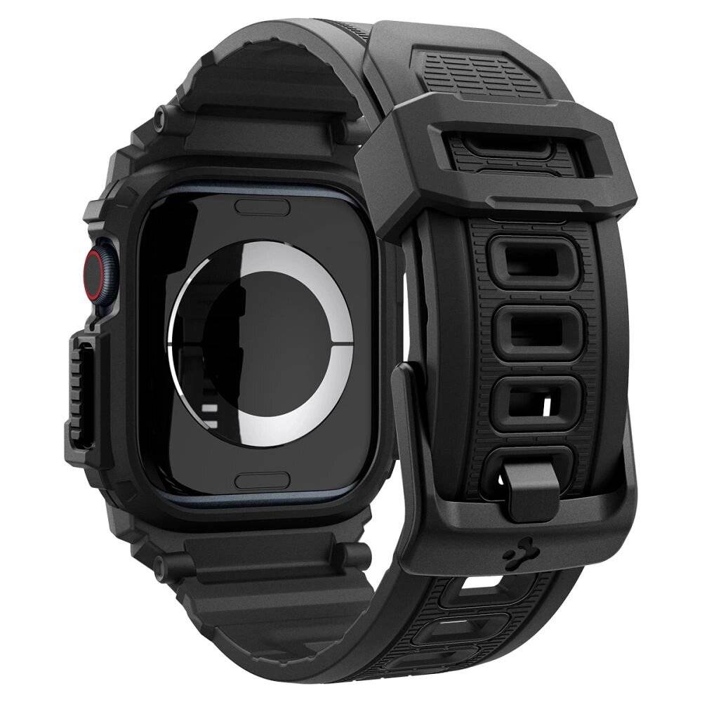 Spigen Rugged Armor Pro Gehäuse Armband Apple Watch 10 42 mm – Schwarz