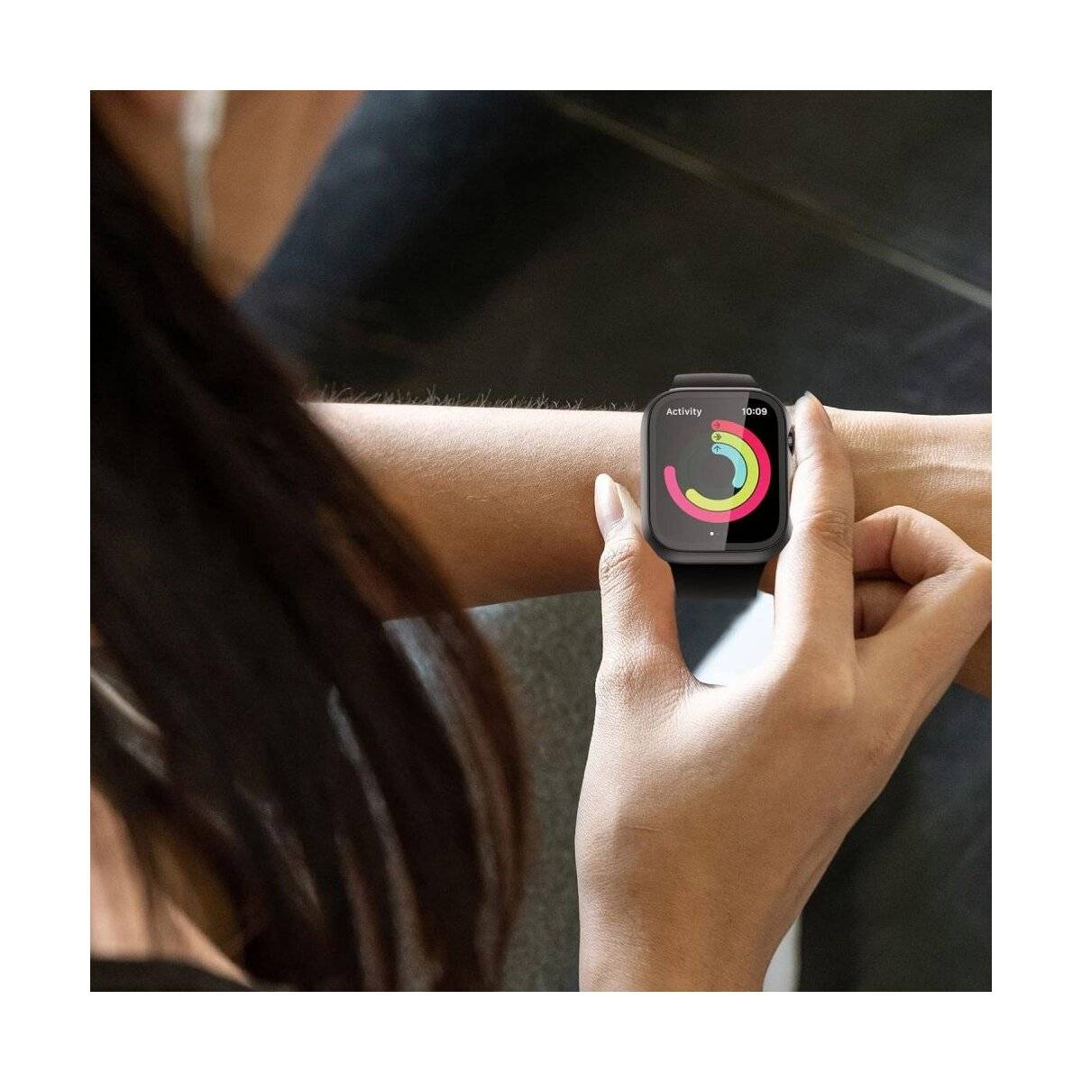 Tech-Protect Defense360 gehärtetes Glasgehäuse Apple Watch 10 46 mm – Schwarz