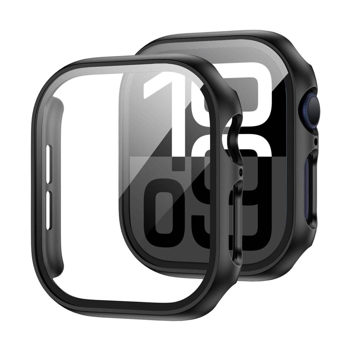 Tech-Protect Defense360 gehärtetes Glasgehäuse Apple Watch 10 46 mm – Schwarz