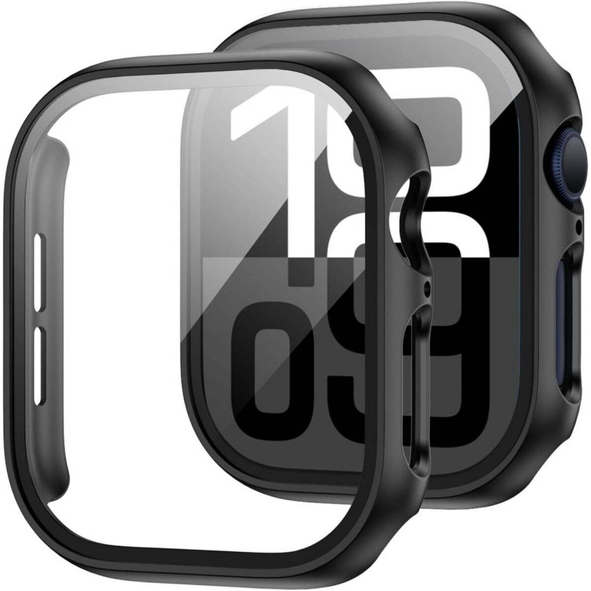 Tech-Protect Defense360 gehärtetes Glasgehäuse Apple Watch 10 42 mm – Schwarz