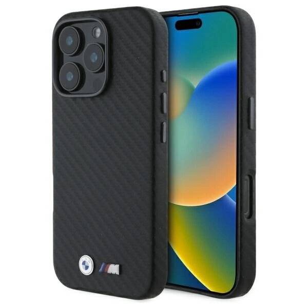 BMW Carbon Wrapped Metal Hülle iPhone 16 Pro Max – Schwarz