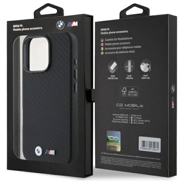 BMW Carbon Wrapped Metal Case iPhone 16 Pro – Schwarz