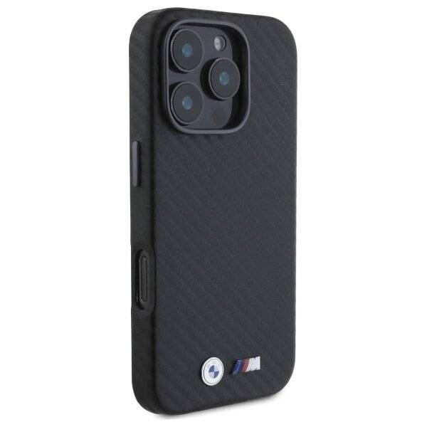 BMW Carbon Wrapped Metal Hülle iPhone 16 Pro Max – Schwarz