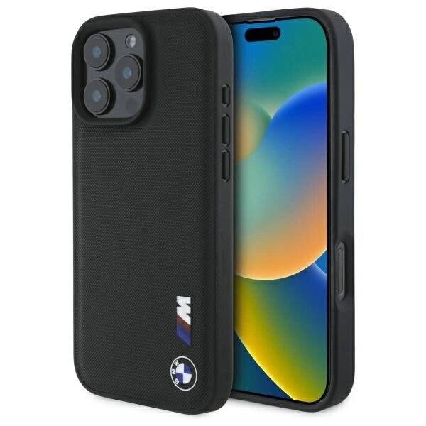 BMW Smooth Rubber Logo Hülle iPhone 16 Pro Max – Schwarz